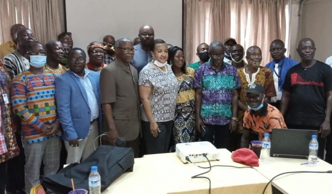 Minister Jeannie Milly Cooper  and Ministry of Agriculture’s technicians, policy makers and county field staff at the Strategy meeting